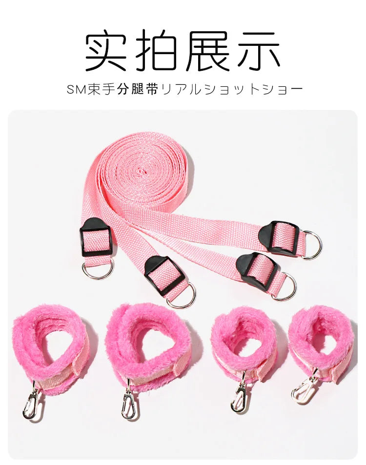 Couples Bed Handcuffs Sex Toys For Woman Bdsm Bondage Set Ankle Cuff Restraints Rope Strap Handcuffs Ankle Cuff Adult Game Goods