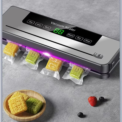 Electric Vacuum Sealer Machine Dry/Wet Food Packaging Vacuum Sealing Bags Food Storage Vacuum Packaging Machine for Kitchen