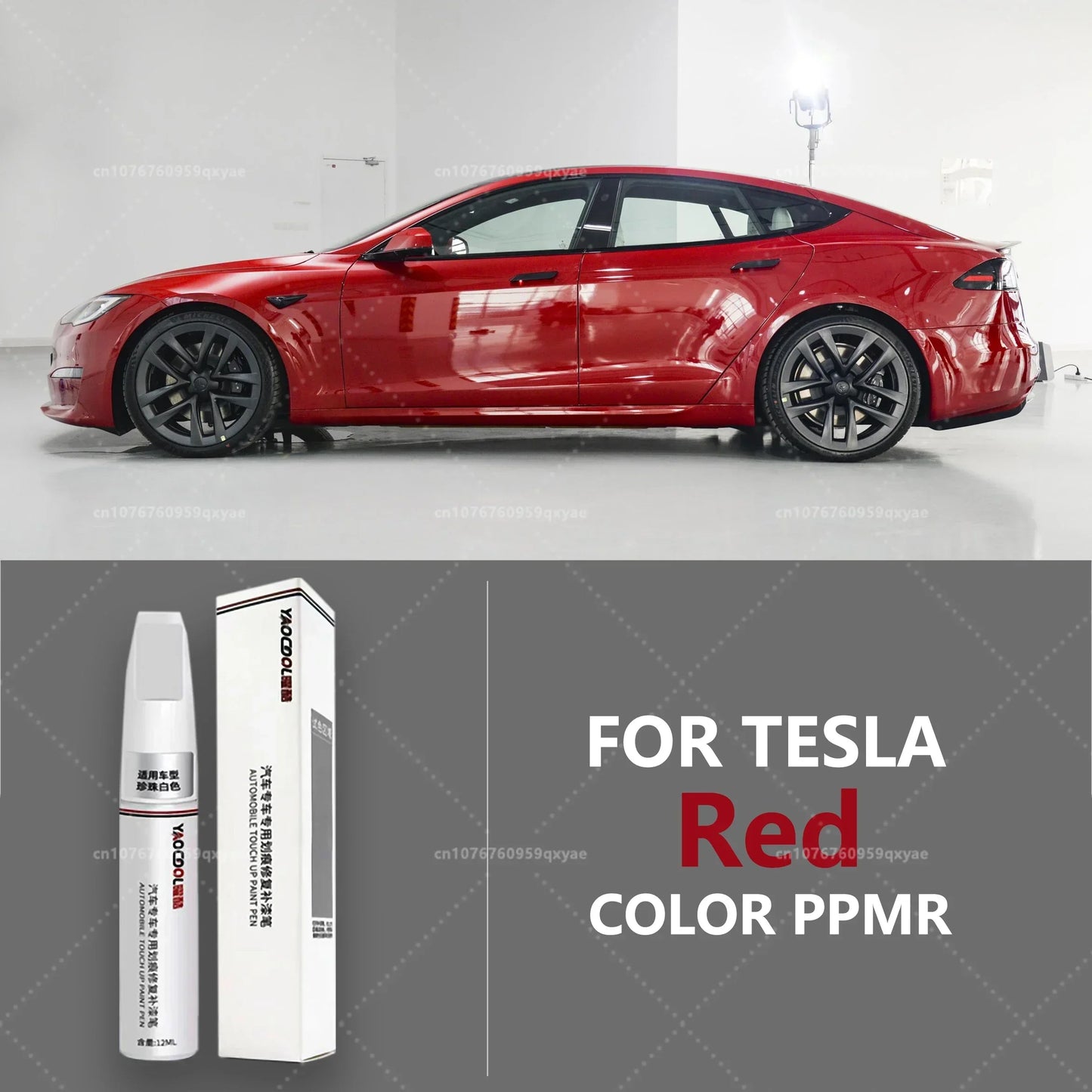 Suitable for Tesla Model 3 Y X S Automotive Paint Repair Pen Pearl White Clearcoat Pen Paint Repair Set Wheel Hub Silver