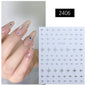3d Nail Art Stickers Red Black White Love Hearts Stars Clouds French Full Tips Adhesive Nail Decals Slider For Manicure