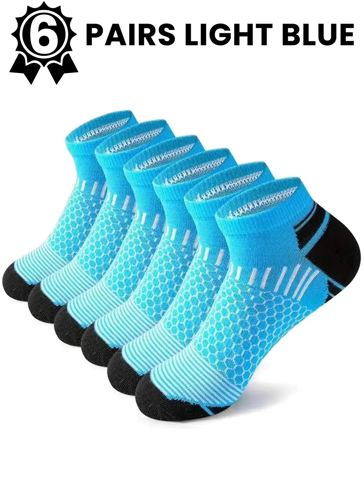 12Pairs High Qualit Athletic Socks Men's Ankle Socks Running Cyclling Waist Honeycomb Design And Firm Sports Leisure Socks Gifts