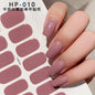 16Tips UV Semi-Cured Gel Nail Wraps Sticker 5D Pure Color Full Cover UV Lamp Gel Sticker Long-Lasting Nail Extension Patch Strip