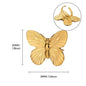 Cute Butterfly Rings For Women Gold Color Stainless Steel Geometric Opening Butterfly Ring Aesthetic Wedding Christmas Jewelry