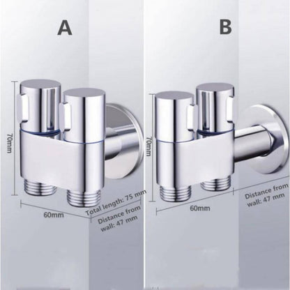 Bathroom Faucet Stainless Steel Washing Machine Water Faucet Double Outlet for Toilet Garden Hose Washing Machine Pet Bathing