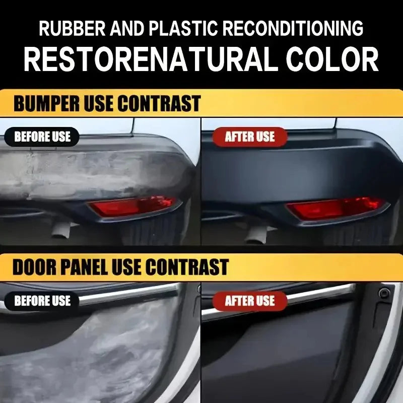 Car Plastic & Interior Refurbishing Cream - Nano coating Dashboard Wax ,Black lustrous refurbishing paste for Restoration Care
