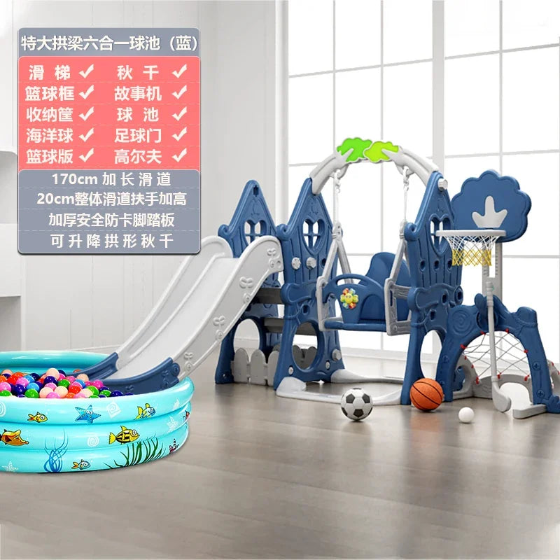Tqh Children Slide Indoor Home Child Baby Slide and Swing Combination Baby Small Toy Family Amusement Park