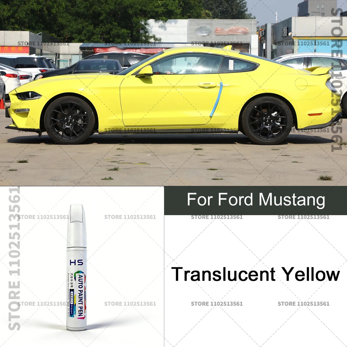 For Ford Mustang White Black Red Orange Blue Yellow Gray Car Paint Repair Pen Touch Up Scratch Remover DIY Auto Accessories
