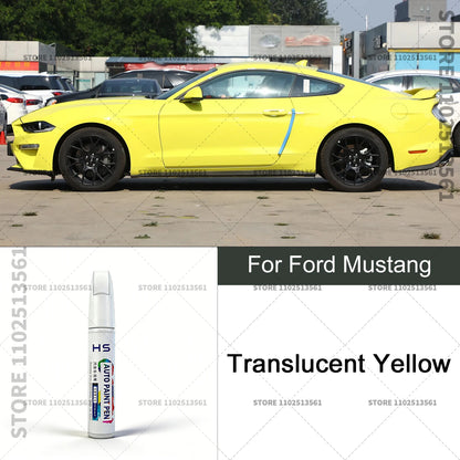 For Ford Mustang White Black Red Orange Blue Yellow Gray Car Paint Repair Pen Touch Up Scratch Remover DIY Auto Accessories