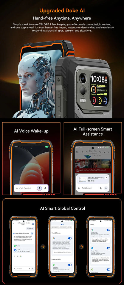 Blackview XPLORE 1 Pro 5G Thermal Imaging Rugged Phone with 6.78" 120Hz Main & 2.01" Secondary Display 20000mAh & 170LM Flashlight