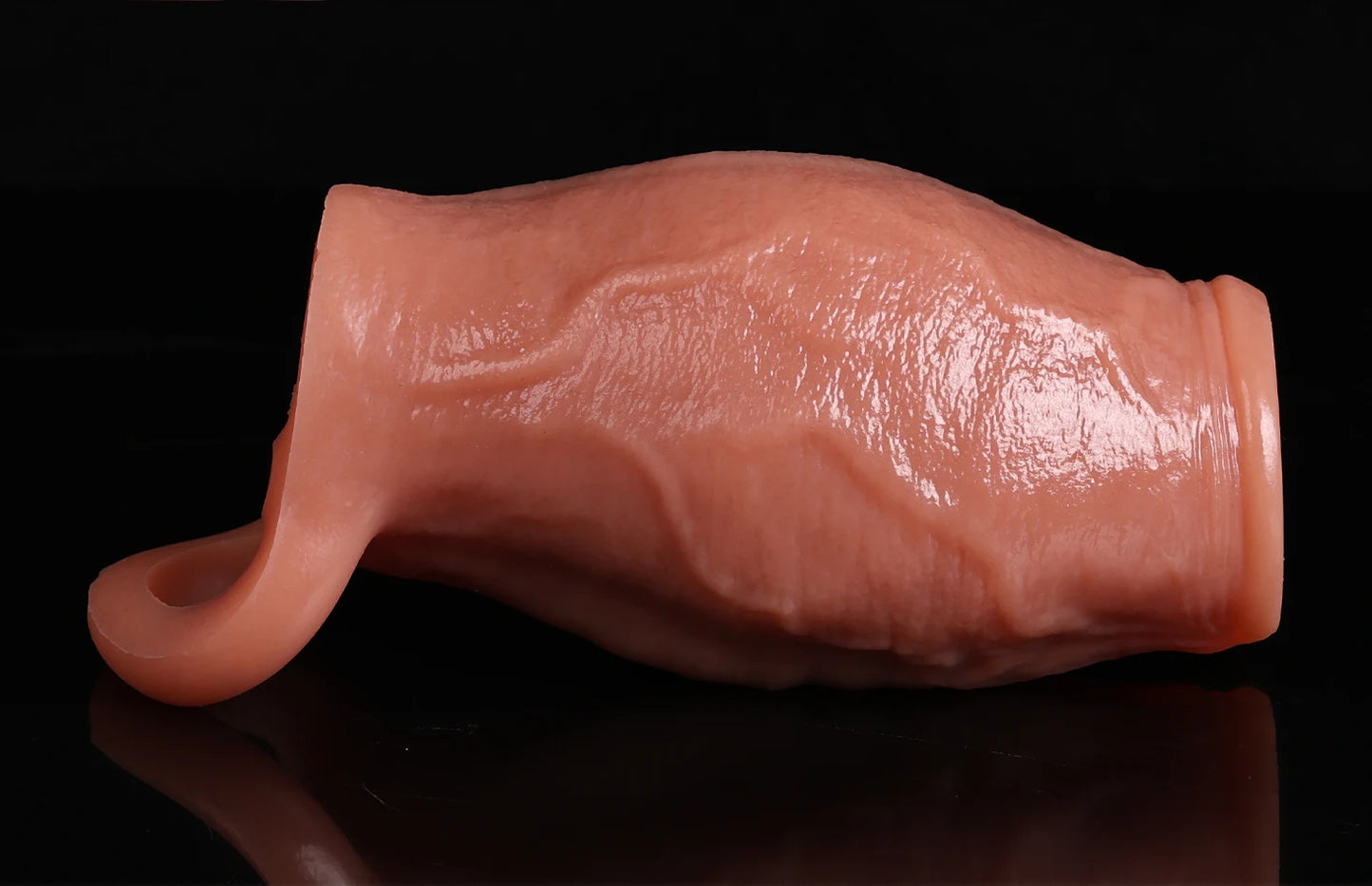 Penis Sleeve Cock Ring Power Ring Penis Cover Penis Ring for Men Delayed Ejaculation Penis Enlargement Silicone Adult Sex Toys