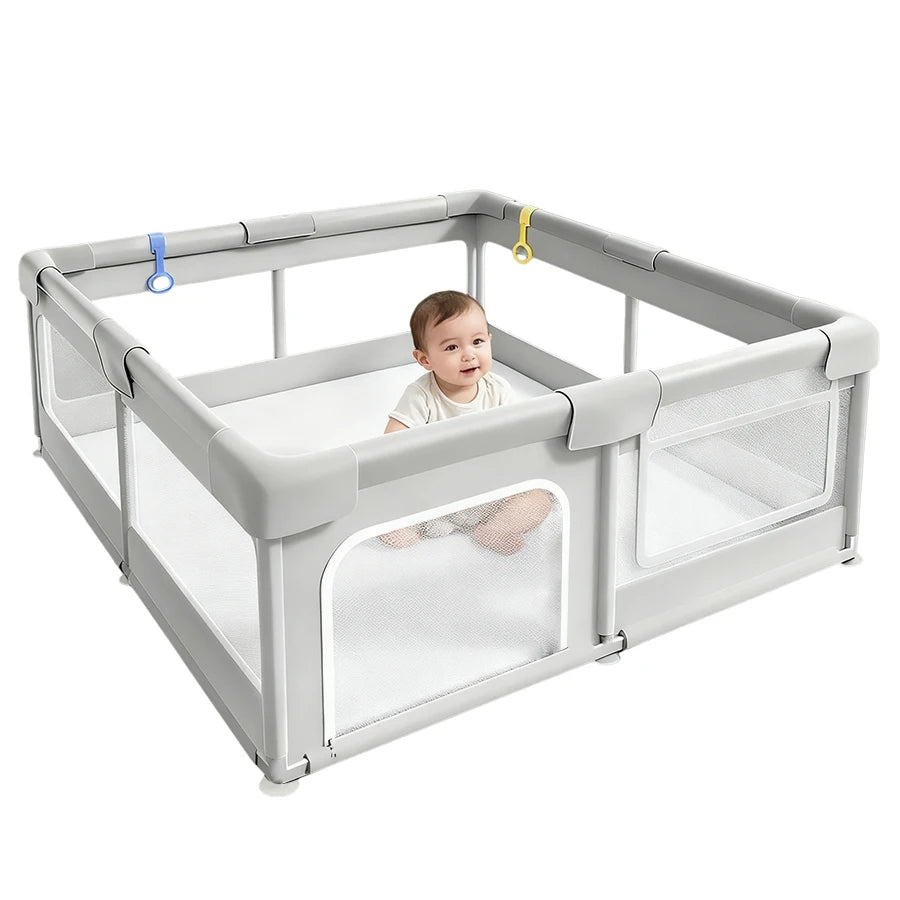 Baby Playpen - Portable Safety Play Yard  Use Foldable Design for Home Travel & Playtime Creates Secure Space for Toddlers