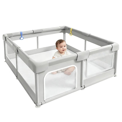 Baby Playpen - Portable Safety Play Yard  Use Foldable Design for Home Travel & Playtime Creates Secure Space for Toddlers