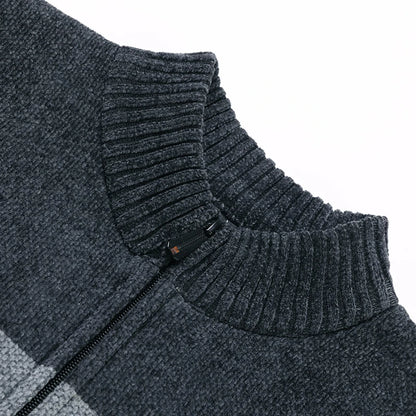 Premium Thick Chenille Fabric Warm New Brand Casual Fashion Stand Collar Men Jacket Streetwear Zipper Autumn Winter Coats