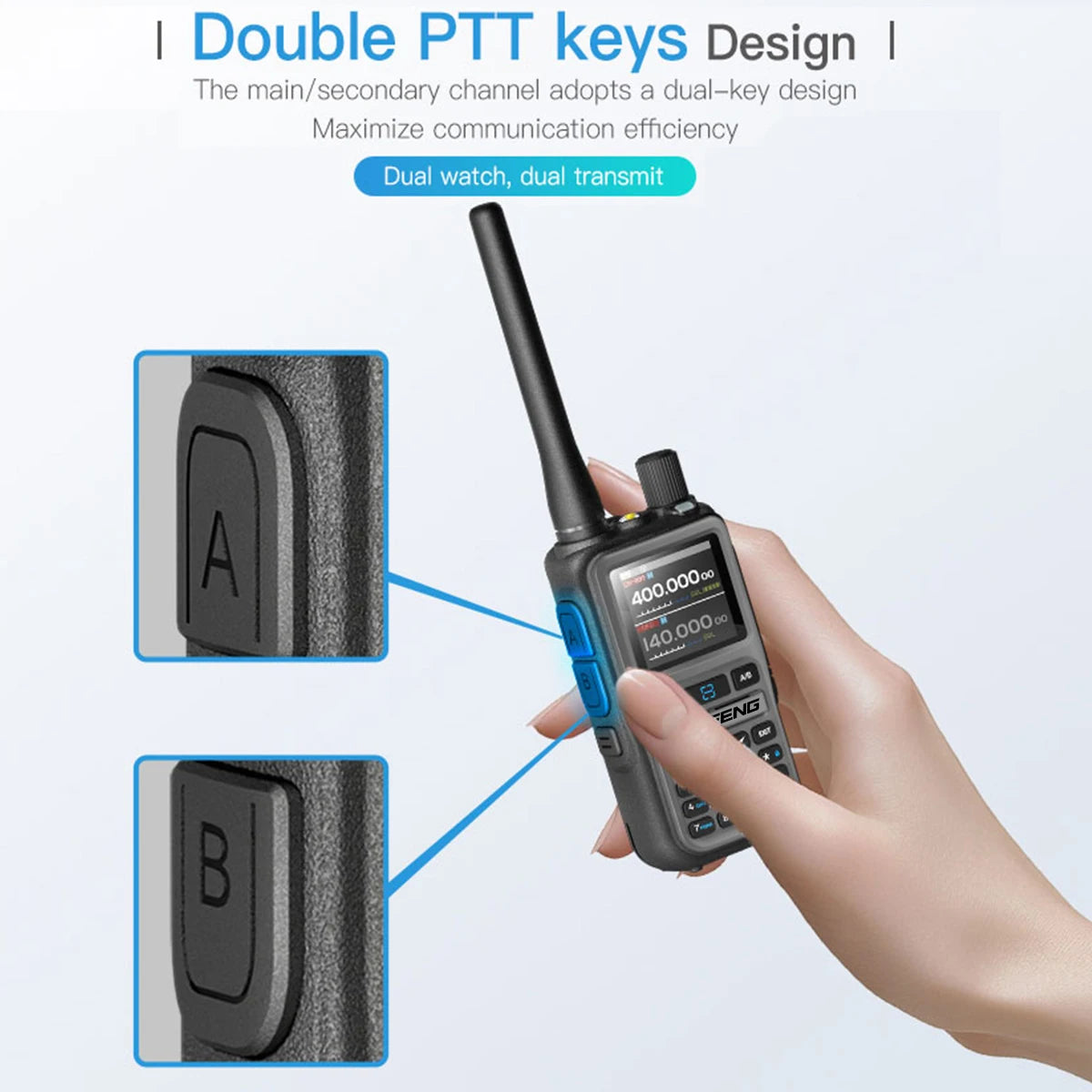 BAOFENG UV-5R Mini Walkie Talkie Multi Band Bluetooth Programming Wireless Copy Frequency 999CH Type-C Long Range Two Way Radio
