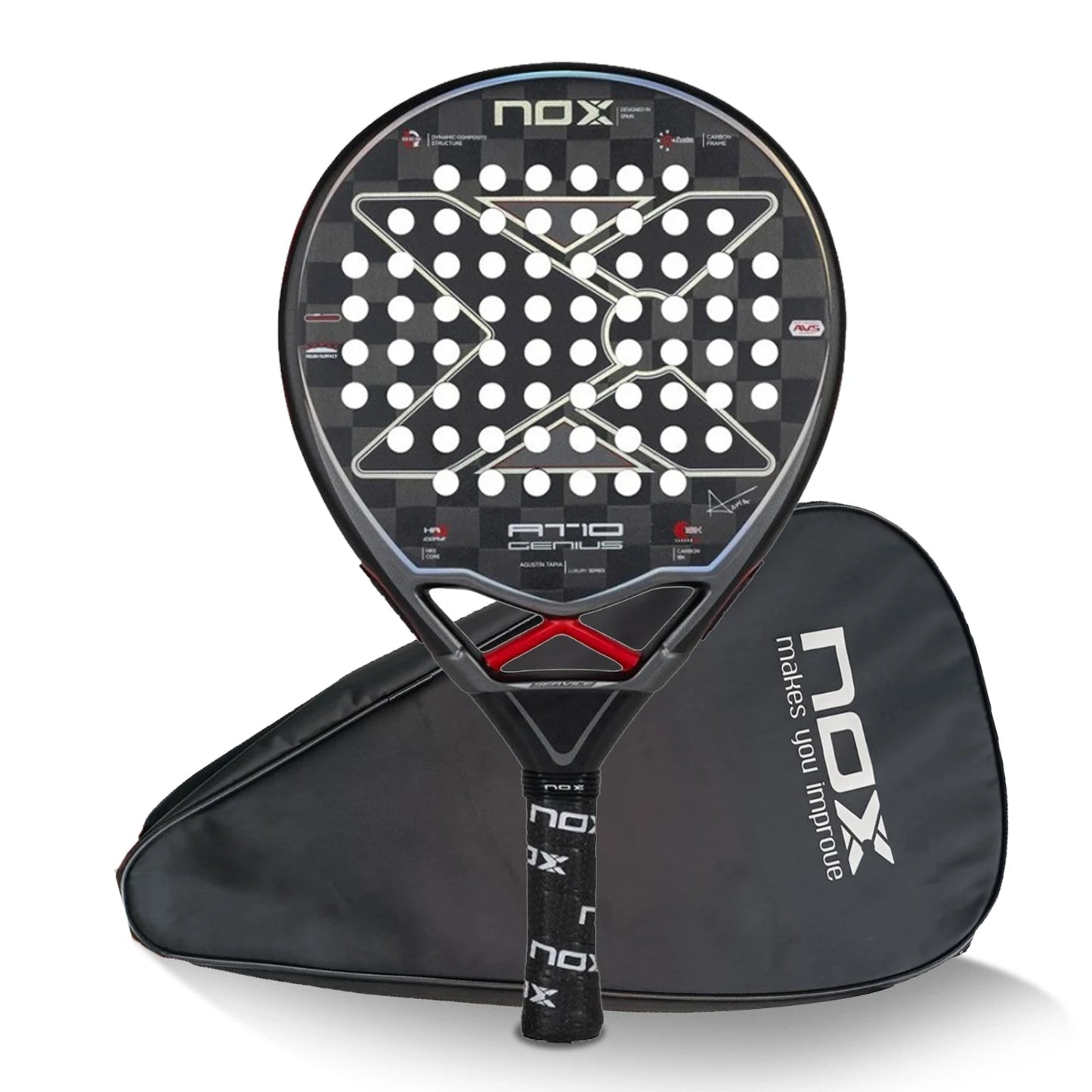 Nox 3D Carbon Fiber Power Racket, Stereo Structure Rebuild Tennis Hit Experience, Immersive Advanced Court, Tech Enabled 2023-26