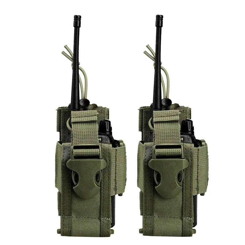 New Tactical Adjustable Walkie Talkie Holder Radio Pouch Hunting Interphone Hanging Bag Outdoor Nylon Molle Radio Pouch