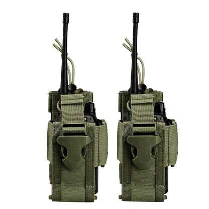 New Tactical Adjustable Walkie Talkie Holder Radio Pouch Hunting Interphone Hanging Bag Outdoor Nylon Molle Radio Pouch