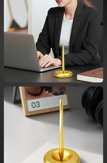 New Creative Aluminum Alloy Magnetic Levitation Self Supporting Signature Pen Business Office Swing Freely Not Fall Pen Gift Box