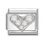 New Shiny Zircon Heart Butterfly Flower Star Bow Italian Charm Links Fit 9MM Stainless Steel Bracelet Girls' DIY Making Gift