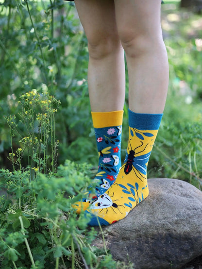 1 Pair Man Women Sock Original AB Tide Socks Colorful Cat Dog Koala Cow Cotton Socks Four Seasons Unisex Socks for Birthday Gift
