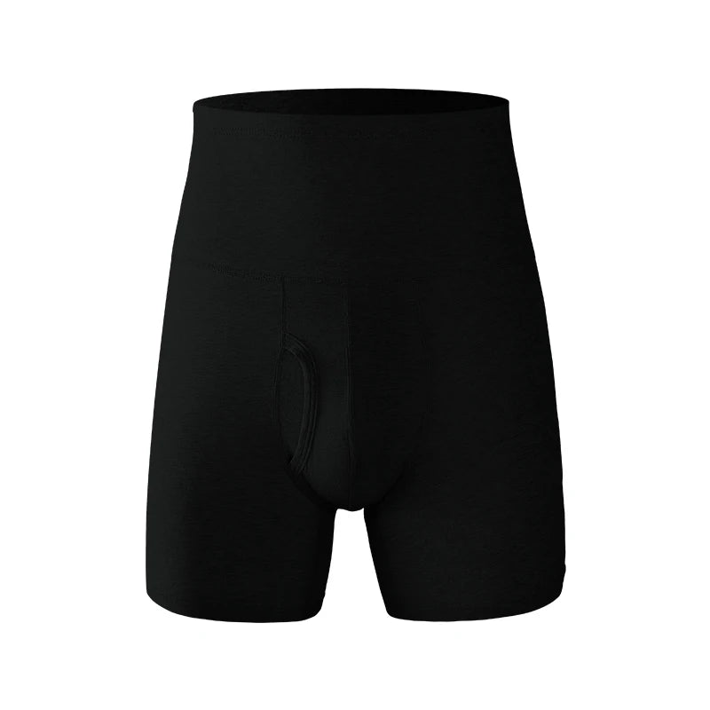 Men's underwear Men's cotton high waist belly large size lengthening anti-wear leg plus fat warm sports boxer shorts