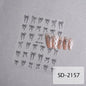 3D White Bowknot Flower Nail Art Sticker Ultra-thin Self-Adhesive Slider Summer Nail Art Decal Decoration DIY Manicure Accesorie
