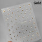 1 piece  5D silver nail stickers metal mini star nail art stickers high quality exquisite decals self-adhesive nail art stickers