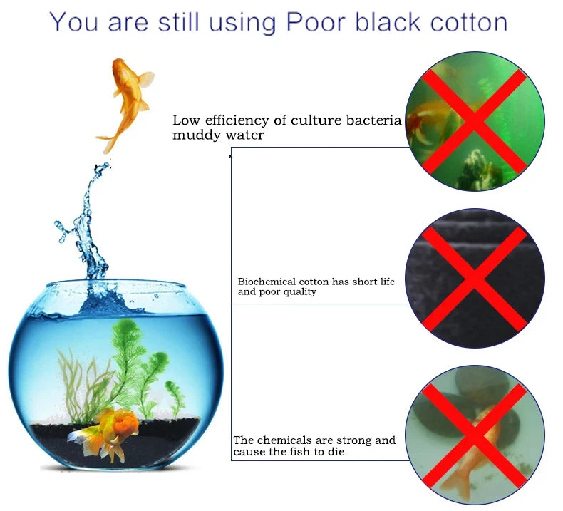 15 25 35 50ppi Aquarium Biochemical Cotton Filter Practical Aquarium Pond Foam Sponge Filter Black Multi-size Aquarium Supplies
