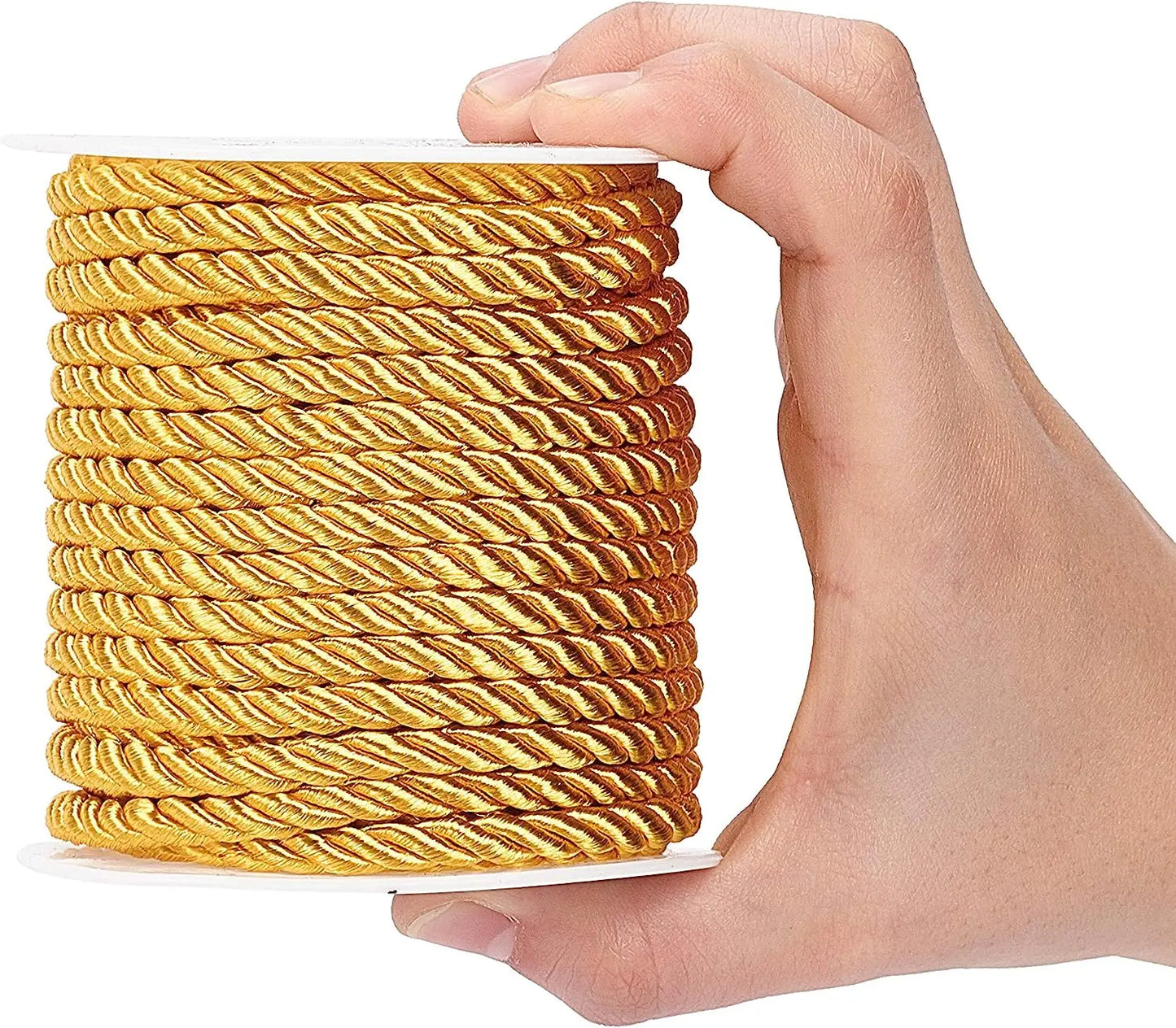 5MM Twisted Cord Rope Trim Craft Decorative Polyester Rope Handmade Cording for Sewing Crafts Upholstery Home Decor 5m