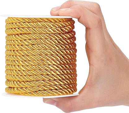 5MM Twisted Cord Rope Trim Craft Decorative Polyester Rope Handmade Cording for Sewing Crafts Upholstery Home Decor 5m