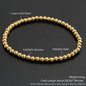 MHS.SUN Trend Stretch Stainless Steel Bracelets Gold Sliver Color 2MM 5MM 8MM Stacked Ball Beaded Bracelet For Women Men Jewelry