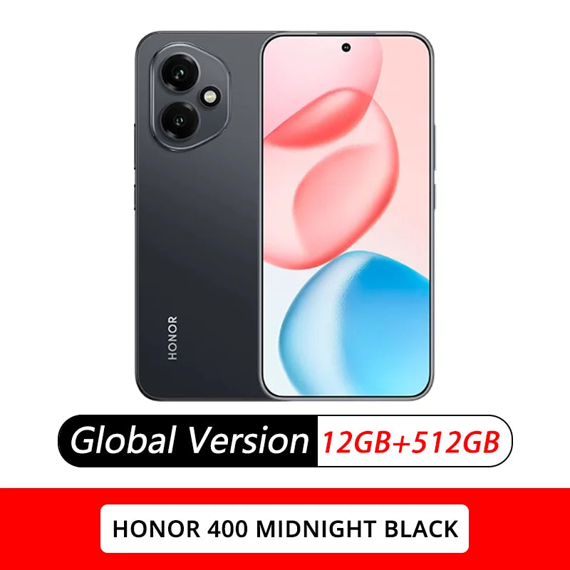 Honor 400 - Snapdragon 7 Gen 3, AMOLED 120Hz, 6000 mah,200MP + 50 MP AI Super Camera, 6.55 inches Smartphone