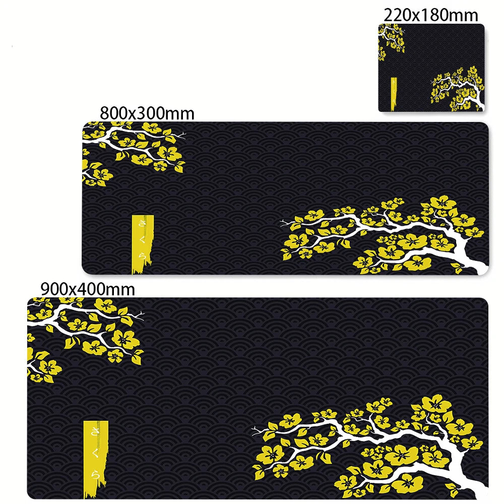Japanese Cherry Blossom Mouse Pad Gaming XL Home New HD Mousepad XXL Keyboard Pads Office Non-Slip Carpet Purple Sakura Mice Mat