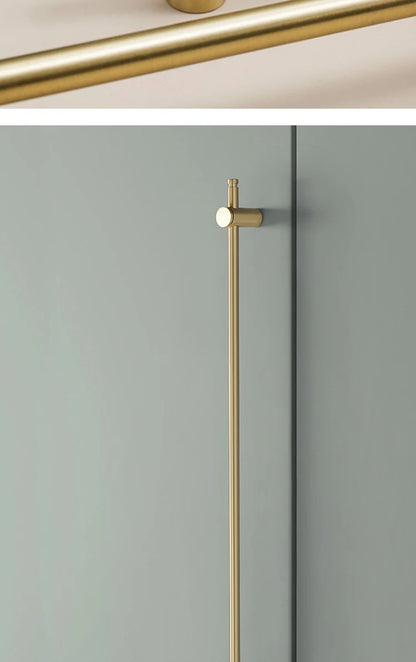 Brass long handle Nordic pure copper modern pulls simple gold light luxury pulls cabinet adjustable long handle cabinet handle