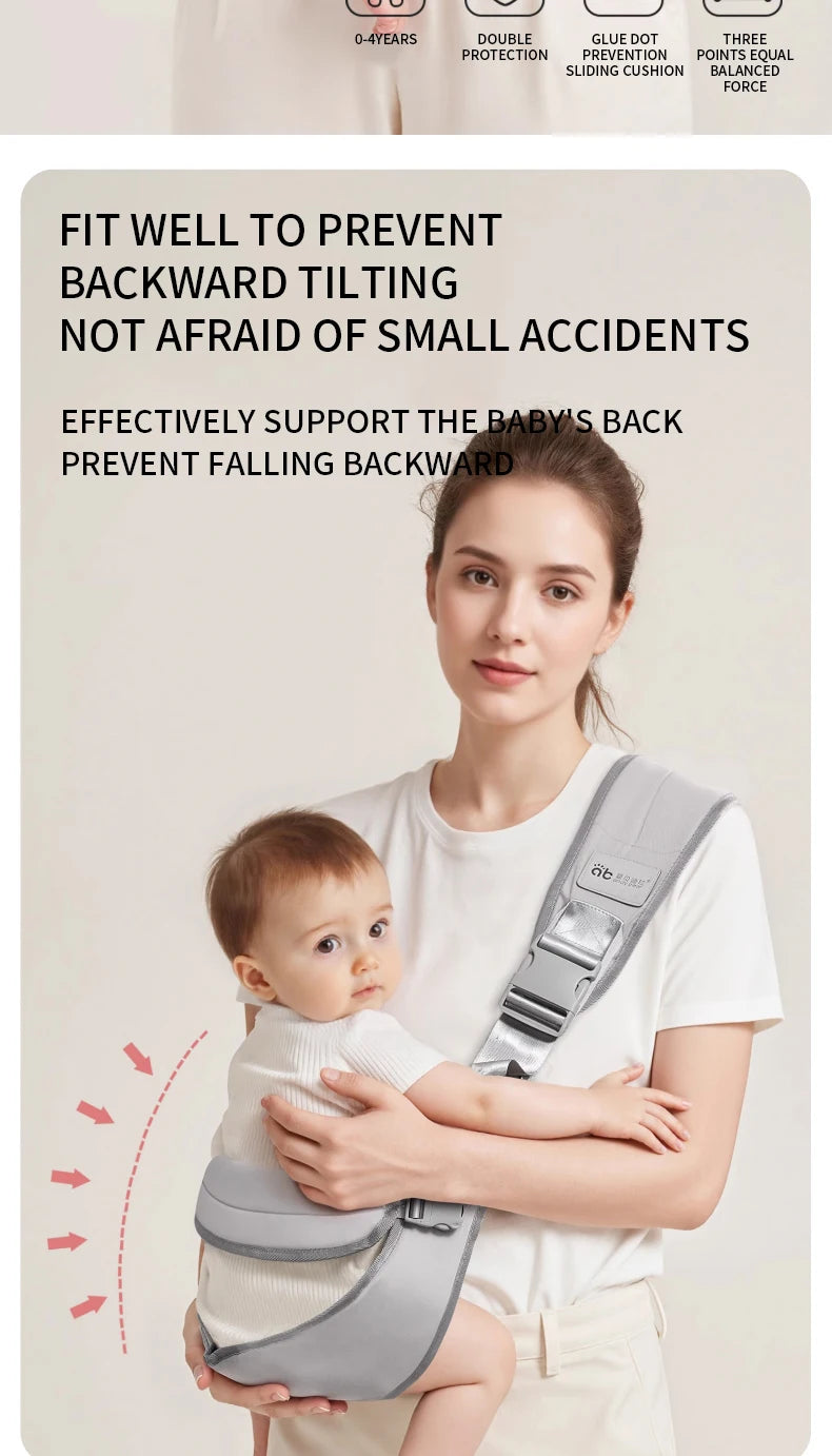 Baby Carrier Kids Waist Stool with Waist Protection Baby Strap Adjustable Front Holding Type Big Baby Carrier