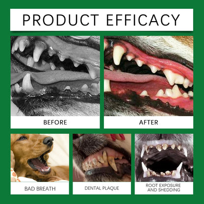 Pet Teeth Cleaning Powder for Cats Dogs Reduce Tartar Plaque Deep Clean Surface Dirt Keep Fresh Breath Oral Grooming Supplies