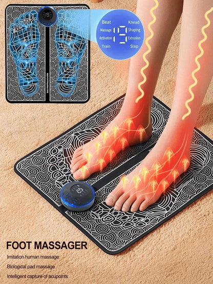 2026Foot Massager Foot Therapy Machine EMS Foot Massage Pad Pulse Fully Automatic Foot Meridian Pressing Device