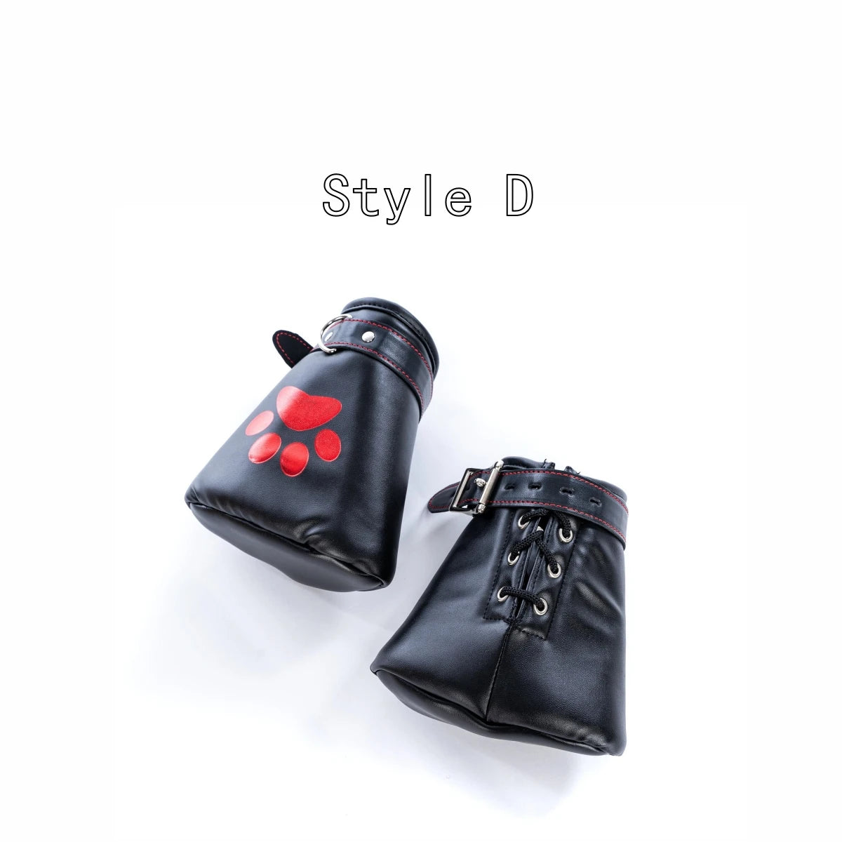 Couple Bdsm Slave Bondage Games Erotic Costume of Leather Fist Mitts Gloves with Paw Padded for Puppy Traction Flirt Accessories