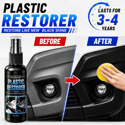 Professional Car Plastic Restorer Spray Refreshes Shine for Dashboard Door Trim Seats 100ml