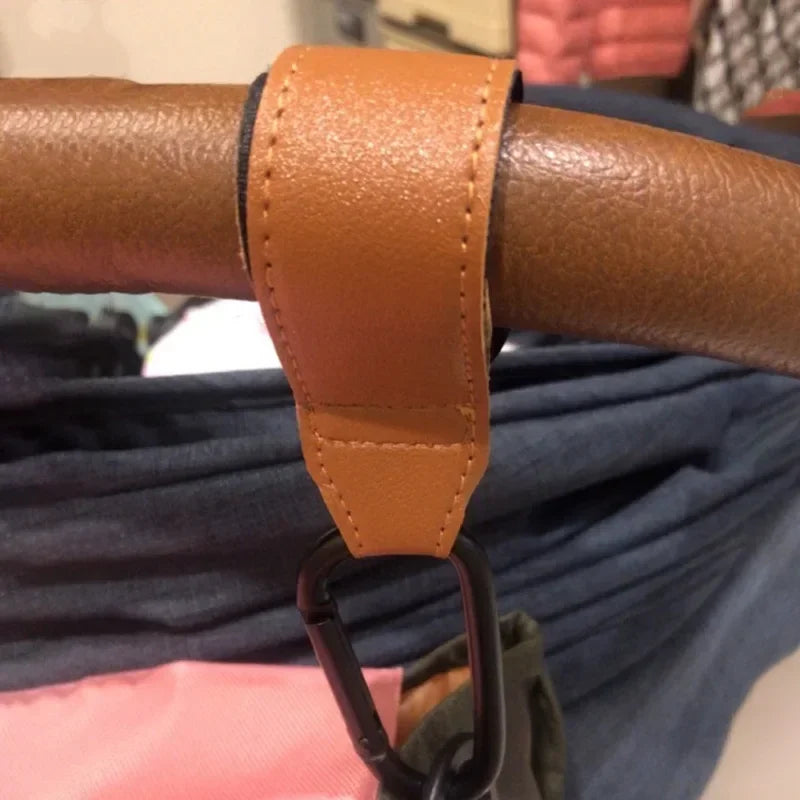 Leather Baby Bag Stroller Hook Pram Rotate 1/2pcs 360 Degree Rotatable Cart Organizer Pram Hook Stroller Accessories