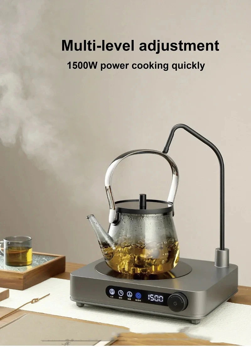 1500W Electric Ceramic Stove Timing Tea Maker Automatic Water Supply Induction Cook Water Pumping Kung Fu Tea Stove Water Boiler