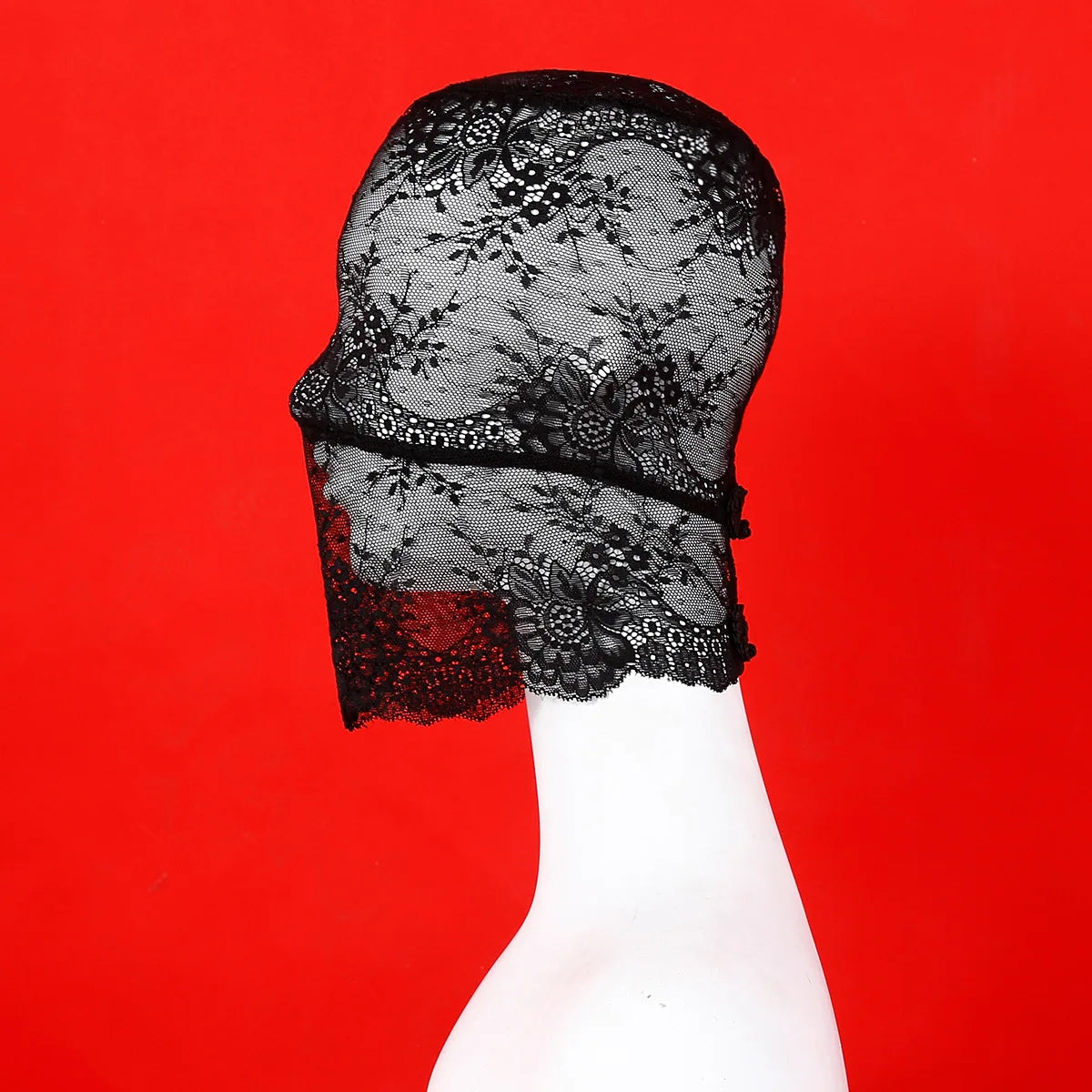 TleMeny Black Transparent Lace Bondage Fetish Mask Hood For Men Women Gay Adult Bdsm Role Play Games Sex Fun Party Play Costumes