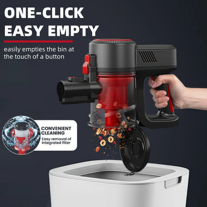 Cordless Vacuum Cleaner, 35KPA Handheld Vacuum Cleaner, Battery-powered Vacuum Cleaner For Pet Hair With 4000mAh Batteries, Handheld And Vertical Lightweight 6 In 1 Handheld Vacuum Cleaner, 40 Minutes Runtime, Large Dust Cup