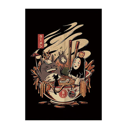 Custom Japanese Resturant Ramen Noren Curtain  Noodles Shop Kitchen Cloth Doorway Curtains Oil Smoke Proof Partition No Punching