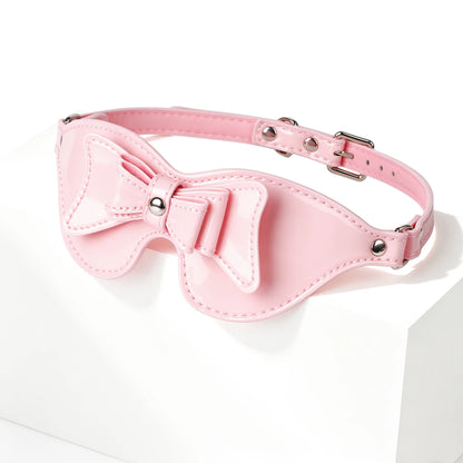SM Sex Bondage Erotic Costumes Bondage Pink Bow Eye Mask Blindfold Fetish Bdsm Party Women Masquerade Eye Mask Sex Toy For Adult