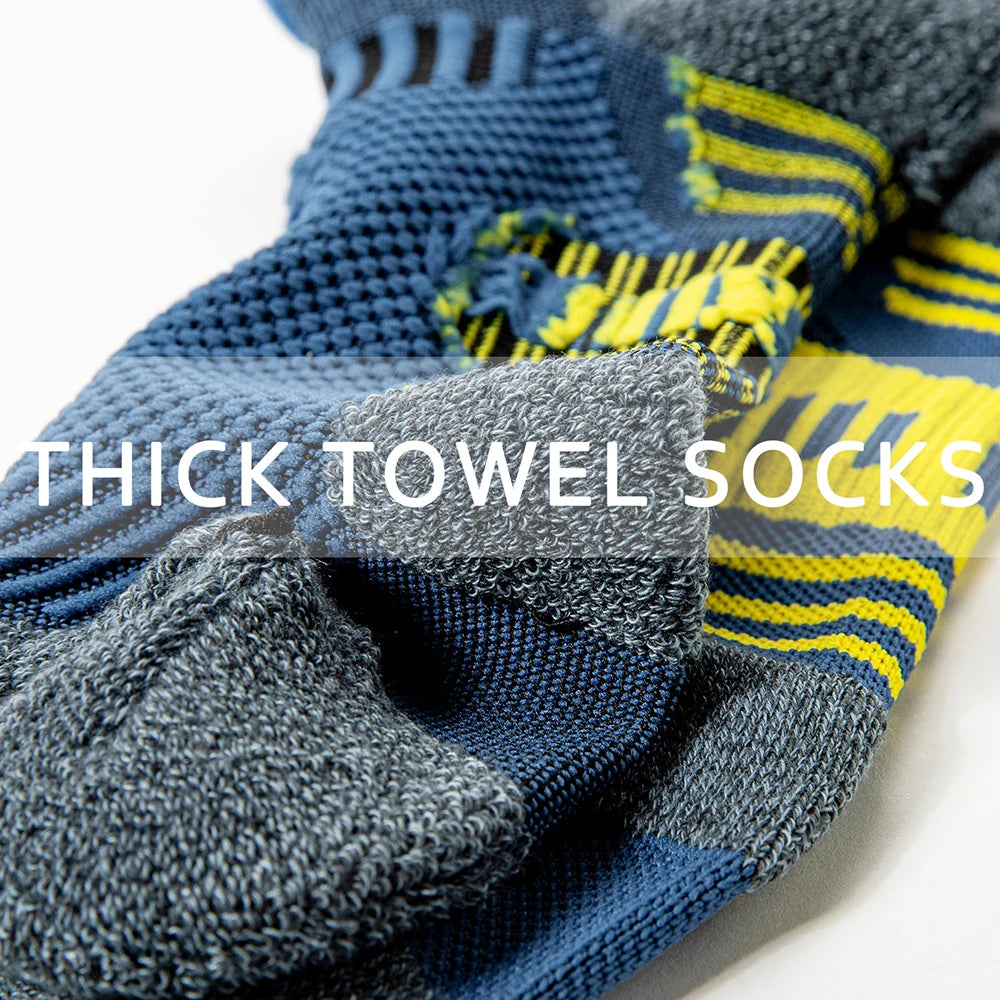 3 Pairs Profession Sports Socks For Man Marathon Compress Socks Men Running Socks  Thick Towel Bottom Short Socks Man Sox Gift
