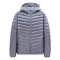 Men's Stand-Collar Hooded Lightweight Down Jacket for Winter - 90% Duck Down, Sporty, Warm & Versatile (Couple Style Available)