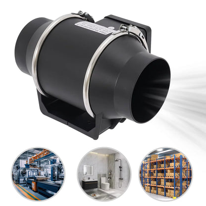 220V Silent Duct Exhaust Fan 2600RPM for Kitchen Bathroom Toilet Ventilation Pipe Extractor HF100 HF150 HF200 Models