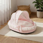 Princess Design Feline Bed Breathable Semi Enclosed Pet Bed Cradle Pet Nest Soft Lace Trim for Cats