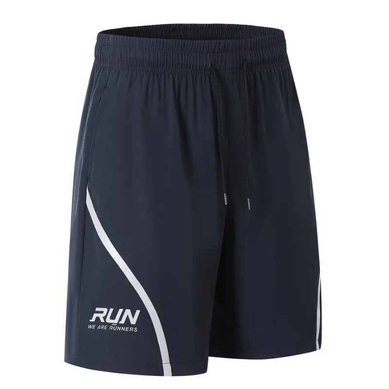 Muscle Fitness Casual Running Five-point Pants Men Reflective Stripe Basketball Training Quick-drying Breathable Training Shorts
